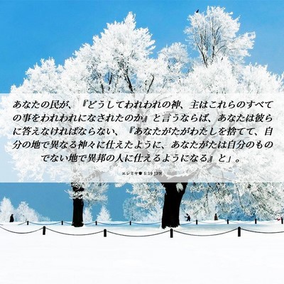 Picture 06 - エレミヤ書 5:19 JPN - あなたの民が、『どうしてわれわれ - Bible Verse Picture