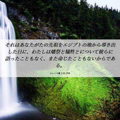 Picture 06 - エレミヤ書 7:22 JPN - それはあなたがたの先祖をエジプト - Bible Verse Picture