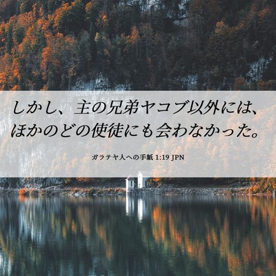 Picture 06 - ガラテヤ人への手紙 1:19 JPN - しかし、主の兄弟ヤコブ以外には、 - Bible Verse Picture