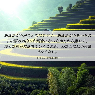 Picture 06 - ガラテヤ人への手紙 1:6 JPN - あなたがたがこんなにも早く、あな - Bible Verse Picture