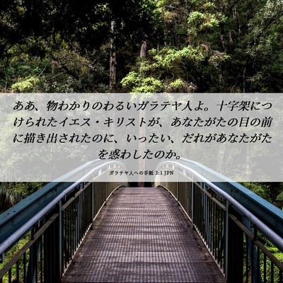 Picture 06 - ガラテヤ人への手紙 3:1 JPN - ああ、物わかりのわるいガラテヤ人 - Bible Verse Picture