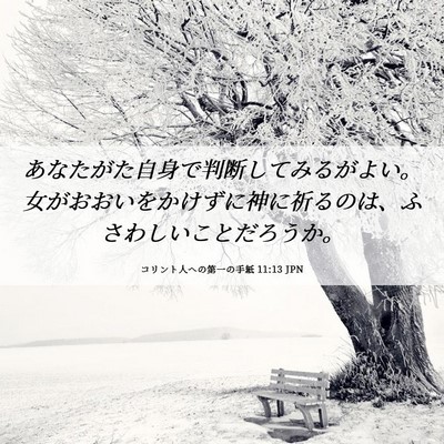 Picture 06 - コリント人への第一の手紙 11:13 JPN - あなたがた自身で判断してみるがよ - Bible Verse Picture