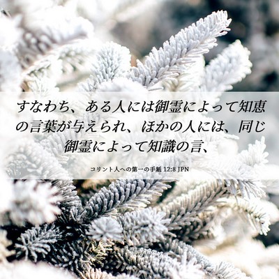 Picture 06 - コリント人への第一の手紙 12:8 JPN - すなわち、ある人には御霊によって - Bible Verse Picture