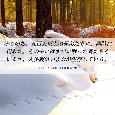 Picture 06 - コリント人への第一の手紙 15:6 JPN - そののち、五百人以上の兄弟たちに - Bible Verse Picture