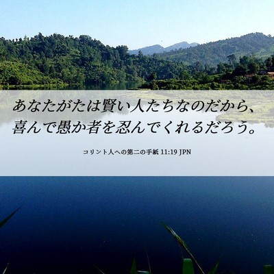 Picture 06 - コリント人への第二の手紙 11:19 JPN - あなたがたは賢い人たちなのだから - Bible Verse Picture