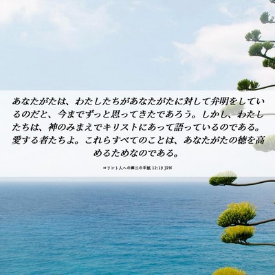 Picture 06 - コリント人への第二の手紙 12:19 JPN - あなたがたは、わたしたちがあなた - Bible Verse Picture