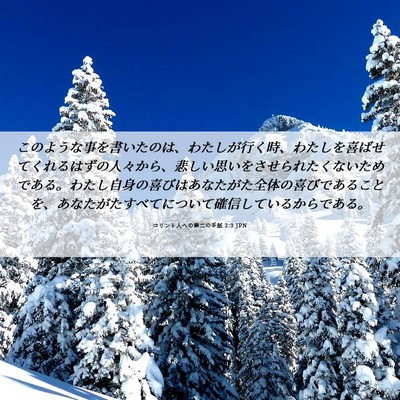 Picture 06 - コリント人への第二の手紙 2:3 JPN - このような事を書いたのは、わたし - Bible Verse Picture