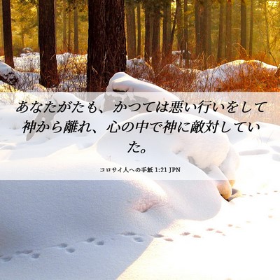 Picture 06 - コロサイ人への手紙 1:21 JPN - あなたがたも、かつては悪い行いを - Bible Verse Picture