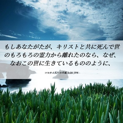 Picture 06 - コロサイ人への手紙 2:20 JPN - もしあなたがたが、キリストと共に - Bible Verse Picture