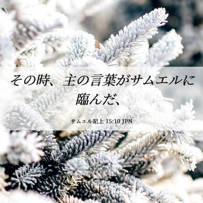 Picture 06 - サムエル記上 15:10 JPN - その時、主の言葉がサムエルに臨ん - Bible Verse Picture