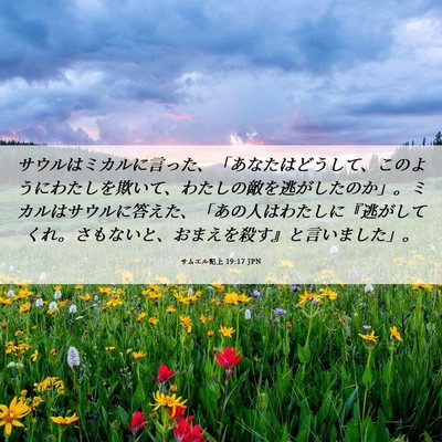 Picture 06 - サムエル記上 19:17 JPN - サウルはミカルに言った、「あなた - Bible Verse Picture
