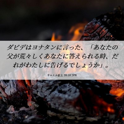 Picture 06 - サムエル記上 20:10 JPN - ダビデはヨナタンに言った、「あな - Bible Verse Picture