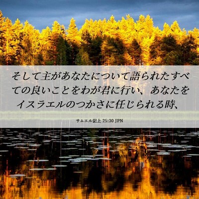 Picture 06 - サムエル記上 25:30 JPN - そして主があなたについて語られた - Bible Verse Picture