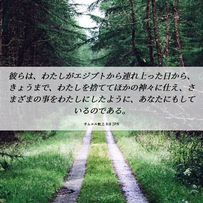 Picture 06 - サムエル記上 8:8 JPN - 彼らは、わたしがエジプトから連れ - Bible Verse Picture