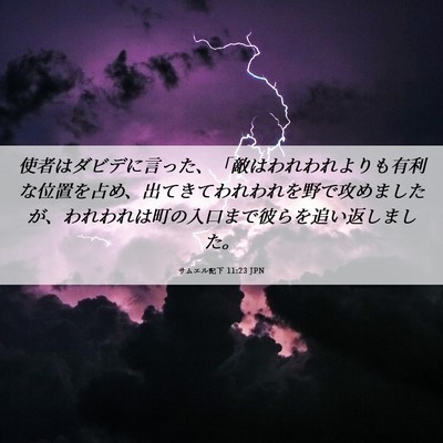 Picture 06 - サムエル記下 11:23 JPN - 使者はダビデに言った、「敵はわれ - Bible Verse Picture