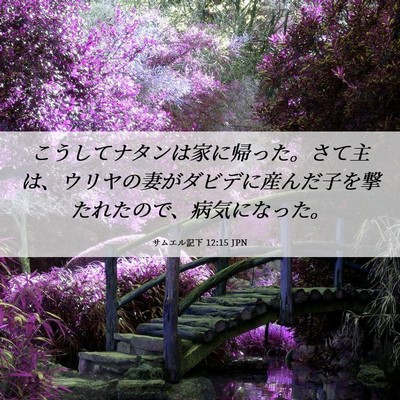 Picture 06 - サムエル記下 12:15 JPN - こうしてナタンは家に帰った。さて - Bible Verse Picture
