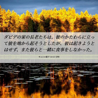 Picture 06 - サムエル記下 12:17 JPN - ダビデの家の長老たちは、彼のかた - Bible Verse Picture