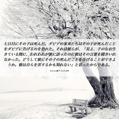 Picture 06 - サムエル記下 12:18 JPN - 七日目にその子は死んだ。ダビデの - Bible Verse Picture