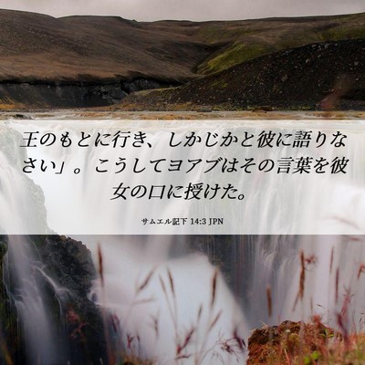 Picture 06 - サムエル記下 14:3 JPN - 王のもとに行き、しかじかと彼に語 - Bible Verse Picture
