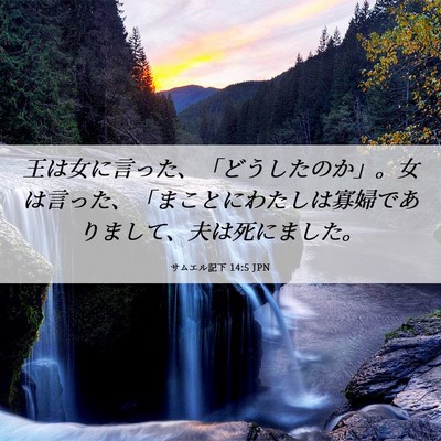 Picture 06 - サムエル記下 14:5 JPN - 王は女に言った、「どうしたのか」 - Bible Verse Picture