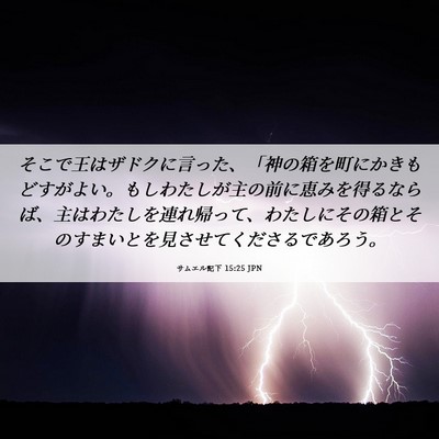 Picture 06 - サムエル記下 15:25 JPN - そこで王はザドクに言った、「神の - Bible Verse Picture