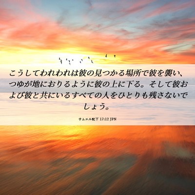 Picture 06 - サムエル記下 17:12 JPN - こうしてわれわれは彼の見つかる場 - Bible Verse Picture