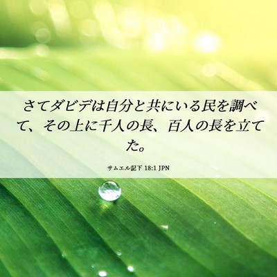 Picture 06 - サムエル記下 18:1 JPN - さてダビデは自分と共にいる民を調 - Bible Verse Picture