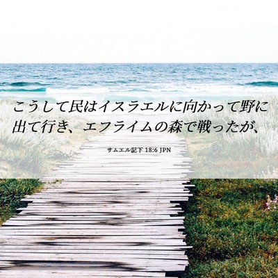 Picture 06 - サムエル記下 18:6 JPN - こうして民はイスラエルに向かって - Bible Verse Picture