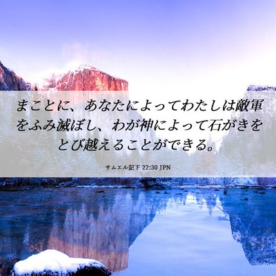 Picture 06 - サムエル記下 22:30 JPN - まことに、あなたによってわたしは - Bible Verse Picture