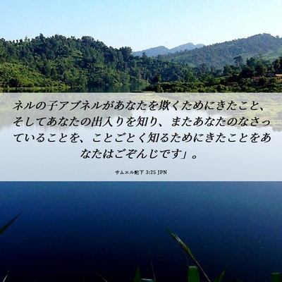 Picture 06 - サムエル記下 3:25 JPN - ネルの子アブネルがあなたを欺くた - Bible Verse Picture