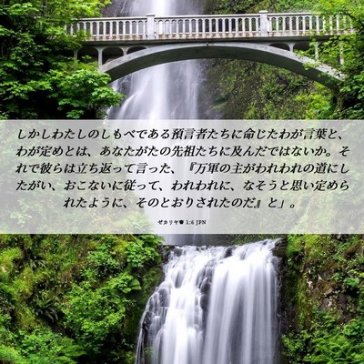Picture 06 - ゼカリヤ書 1:6 JPN - しかしわたしのしもべである預言者 - Bible Verse Picture