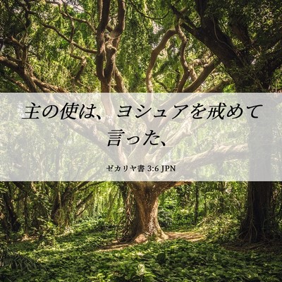 Picture 06 - ゼカリヤ書 3:6 JPN - 主の使は、ヨシュアを戒めて言った - Bible Verse Picture