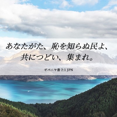 Picture 06 - ゼパニヤ書 2:1 JPN - あなたがた、恥を知らぬ民よ、共に - Bible Verse Picture