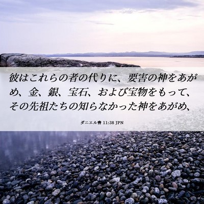 Picture 06 - ダニエル書 11:38 JPN - 彼はこれらの者の代りに、要害の神 - Bible Verse Picture