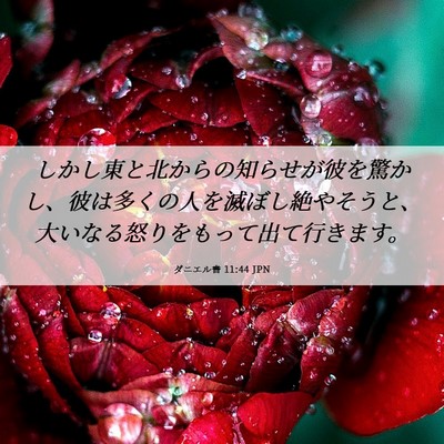 Picture 06 - ダニエル書 11:44 JPN - しかし東と北からの知らせが彼を驚 - Bible Verse Picture