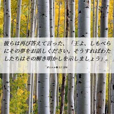 Picture 06 - ダニエル書 2:7 JPN - 彼らは再び答えて言った、「王よ、 - Bible Verse Picture