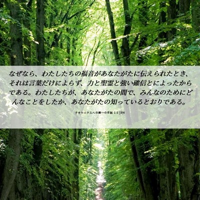 Picture 06 - テサロニケ人への第一の手紙 1:5 JPN - なぜなら、わたしたちの福音があな - Bible Verse Picture