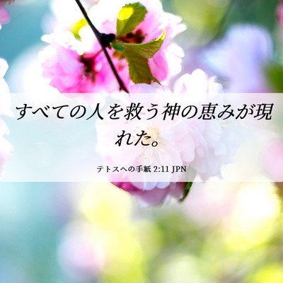 Picture 06 - テトスヘの手紙 2:11 JPN - すべての人を救う神の恵みが現れた - Bible Verse Picture