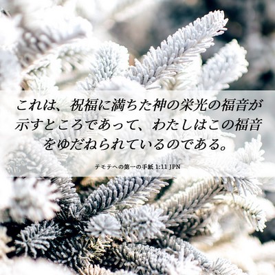 Picture 06 - テモテヘの第一の手紙 1:11 JPN - これは、祝福に満ちた神の栄光の福 - Bible Verse Picture