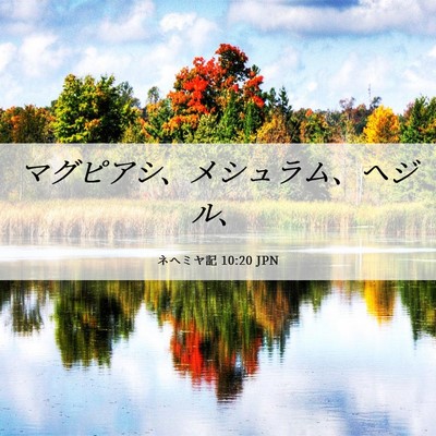 Picture 06 - ネヘミヤ記 10:20 JPN - マグピアシ、メシュラム、ヘジル、 - Bible Verse Picture