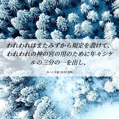 Picture 06 - ネヘミヤ記 10:32 JPN - われわれはまたみずから規定を設け - Bible Verse Picture