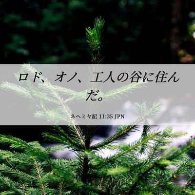Picture 06 - ネヘミヤ記 11:35 JPN - ロド、オノ、工人の谷に住んだ。 - Bible Verse Picture