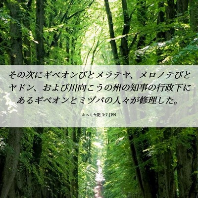 Picture 06 - ネヘミヤ記 3:7 JPN - その次にギベオンびとメラテヤ、メ - Bible Verse Picture