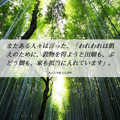 Picture 06 - ネヘミヤ記 5:3 JPN - またある人々は言った、「われわれ - Bible Verse Picture