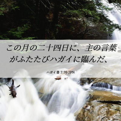 Picture 06 - ハガイ書 2:20 JPN - この月の二十四日に、主の言葉がふ - Bible Verse Picture