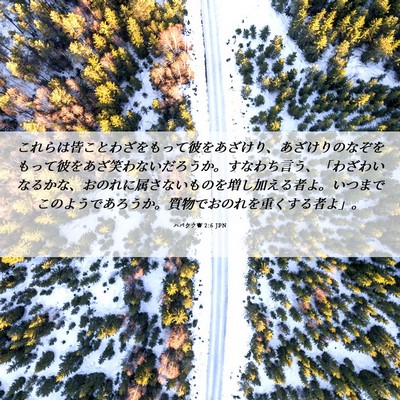 Picture 06 - ハバクク書 2:6 JPN - これらは皆ことわざをもって彼をあ - Bible Verse Picture