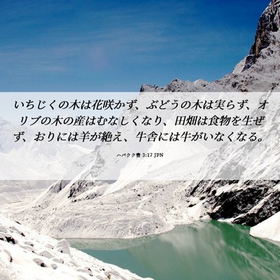 Picture 06 - ハバクク書 3:17 JPN - いちじくの木は花咲かず、ぶどうの - Bible Verse Picture