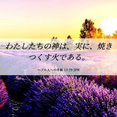 Picture 06 - ヘブル人への手紙 12:29 JPN - わたしたちの神は、実に、焼きつく - Bible Verse Picture