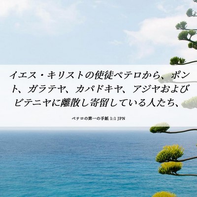 Picture 06 - ペテロの第一の手紙 1:1 JPN - イエス・キリストの使徒ペテロから - Bible Verse Picture