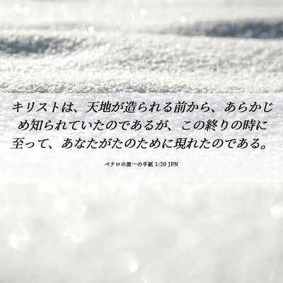 Picture 06 - ペテロの第一の手紙 1:20 JPN - キリストは、天地が造られる前から - Bible Verse Picture